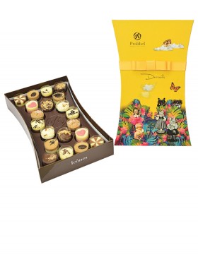 Desserts Giftbox, coffret de 20 chocolats ouvert