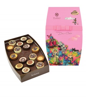 Deco Cups Giftbox, coffret de 16 chocolats ouvert