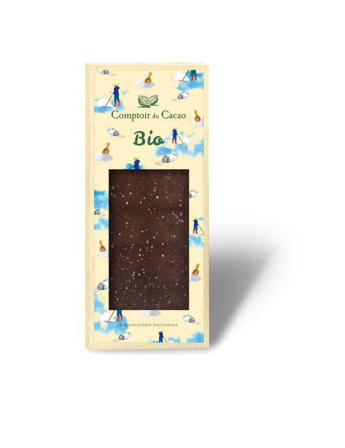 Tablette chocolat noir à la fleur de sel [BIO]