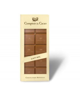 Tablette de chocolat au lait * Cacao light 40%